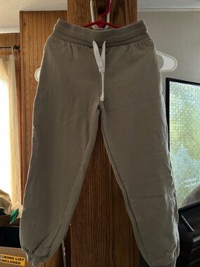 Essentials Kids Taupe/White Drawstring Joggers